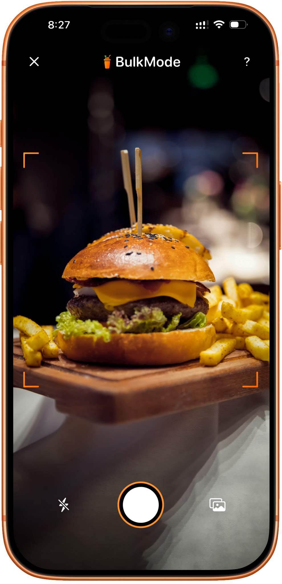 Instant meal scanning camera for automatic calorie tracking